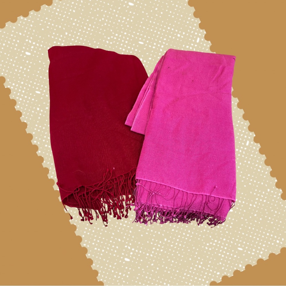 Bright Multi Color Scarves - pair 2
